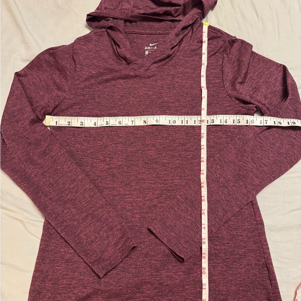 Nike Women's Maroon Long Sleeve hooded Top